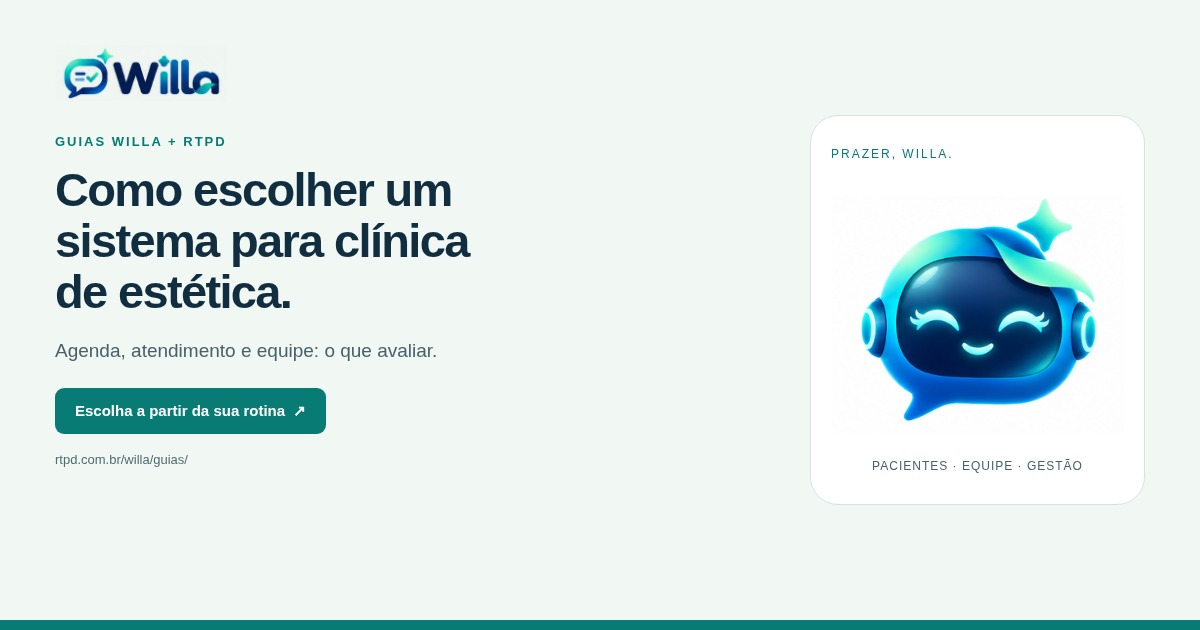 Sistema Willa para gestão de clínicas
