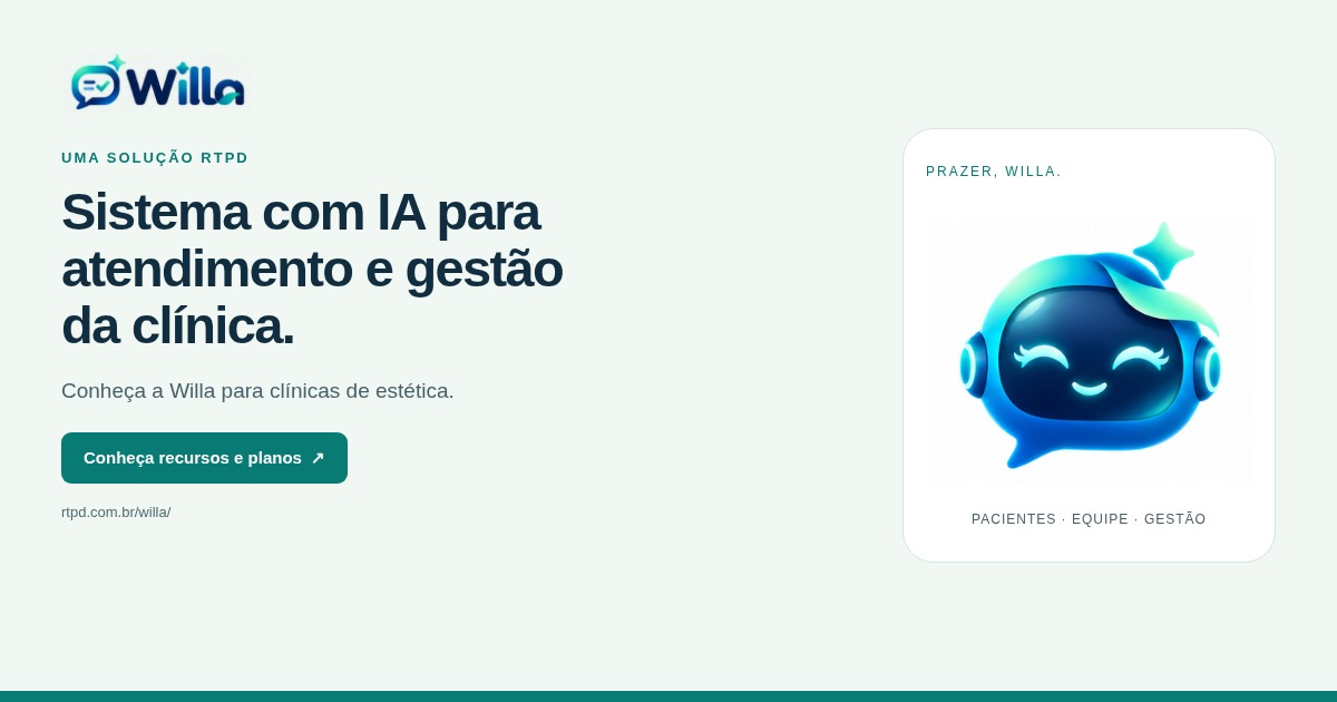 Willa, assistente de inteligência artificial para clínicas de estética